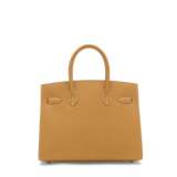 A LIMITED EDITION VACHE NATURELLE GRAINÉE LEATHER SELLIER BIRKIN 30 WITH GOLD HARDWARE - photo 3
