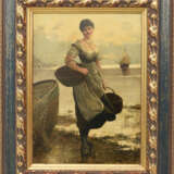 UNBEKANNTER KÜNSTLER,"Fischersfrau",Leinwand auf Holz, gerahmt, Ende 19. Jahrhundert - фото 1