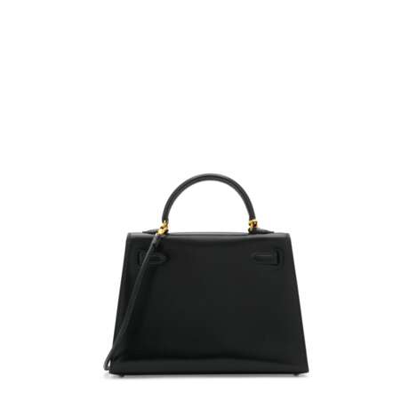 Hermes. A BLACK CALF BOX LEATHER MICRO MINI KELLY 15 WITH GOLD HARDWARE - Foto 3