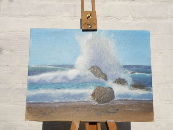 Painting “Sea wave, surf, seashore”, Canvas on the subframe, Oil, Contemporary art, Landscape painting, Ukraine, 2021 - photo 2