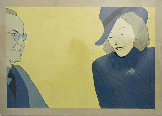 ROLF WALZ,"Im Gespräch mit Marlene", Acryl auf Leinwand, signiert, um 2000 - фото 1