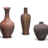 FIVE SMALL COPPER-RED-GLAZED VASES - photo 1