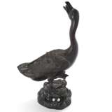 A BRONZE DUCK-FORM CENSER AND COVER - photo 1