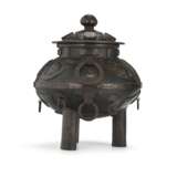 A SILVER OVERLAY IRON CENSER AND COVER - photo 3