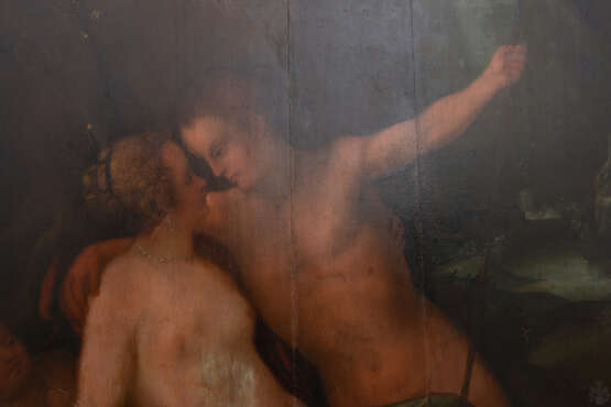 UNBEKANNTER MALER, "Venus und Adonis", Öl auf Holz, Frankreich um 1600 - фото 2