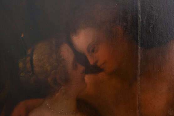 UNBEKANNTER MALER, "Venus und Adonis", Öl auf Holz, Frankreich um 1600 - фото 4