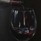 Painting “Glass of Bordeaux”, Canvas on cardboard, Oil paint, Contemporary art, Still life, Russia, 2021 - photo 1