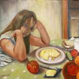 Painting “Sunday. Little girl's breakfast.”, Canvas, Oil, Realist, Russia, 2021 - photo 1