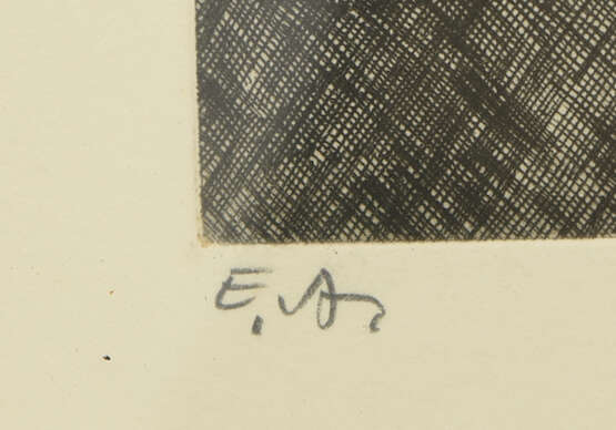 SIMON DITTRICH, "Bischof", Radierung/Aquatinta auf Papir, hinter Glas gerahmt, signiert und datiert - photo 2