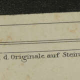 "BAUERNFAMILIE BEIM VESPER", polychromer Druck nach J. Woelfle, hinter Glas gerahmt, Mitte 19. Jahrhundert - Foto 2