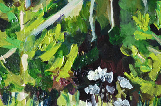 Gemälde „Am Waldrand“, Leinwand auf dem Hilfsrahmen, Öl, Landschaftsmalerei, Russland, 2020 - Foto 2
