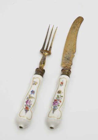 Messer und Gabel, Meissen, 3. Viertel 18. Jahrhundert - photo 1
