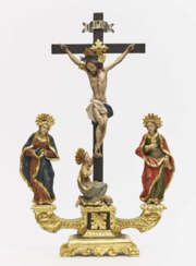Kreuzigungsgruppe, Süddeutsch, 1. Hälfte 18. Jahrhundert
