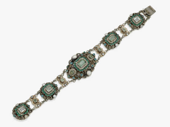 Armband mit Smaragden und Perlen, Österreich, um 1870 - Foto 1