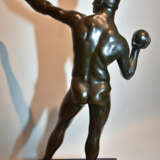 "KUGELSTOSSER", Bronze und Marmor, 1. Hälfte 20. Jahrhundert - Foto 7