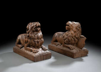Paar dekorative Löwen