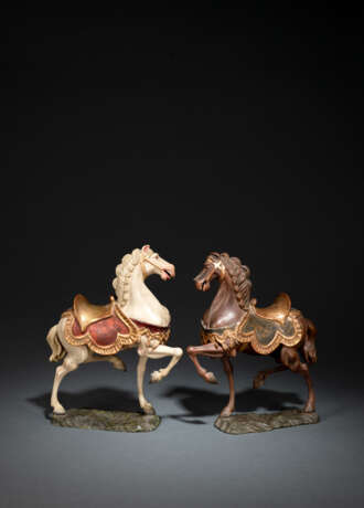 Paar Grödener Pferdeskulpturen - photo 3