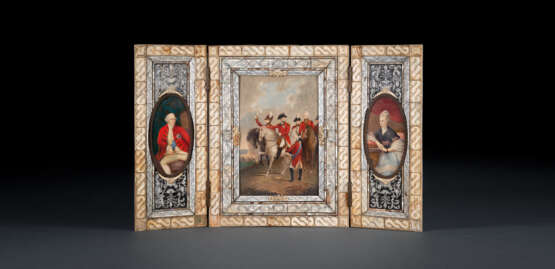 Triptychon mit Darstellung von Ludwig XVI und Marie-Antoinette - photo 1
