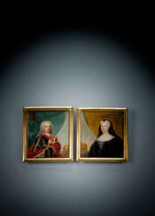 Paar Portrait-Miniaturen - Kaiser Karl VI und Kaiserin Elisabeth