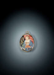 Miniaturportrait einer Herrscherin - wohl Claudia de'Medici Erzherzogin von Österreich