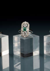 Art-Deco-Smaragd-Diamantring