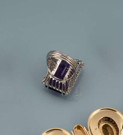 Großer Amethyst-Diamant-Ring - Foto 2