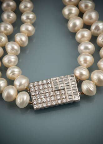 Südsee-Perlenkette mit hochwertiger Diamant-Schließe - photo 2