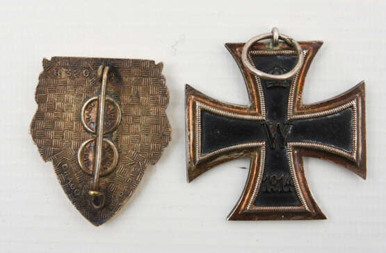 ZWEI ORDEN, Französischer Orden Artillerieregiment und Eisernes Kreuz, 1.Hälfte 20. Jahrhundert - Foto 2
