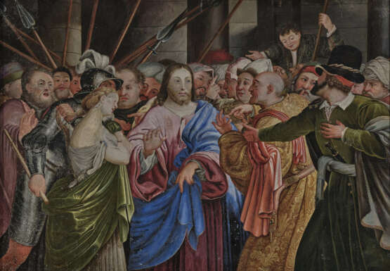 Unbekannt, Anfang 19. Jahrhundert , Christus und die Ehebrecherin - фото 1