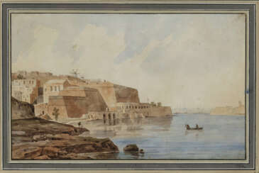 Frankreich (?), 1. Hälfte 19. Jahrhundert , Malta - Im Marsamxett Harbour