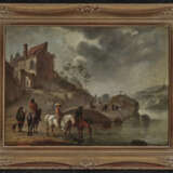 Niederlande 17. Jahrhundert , Reiter in Uferlandschaft - Foto 2