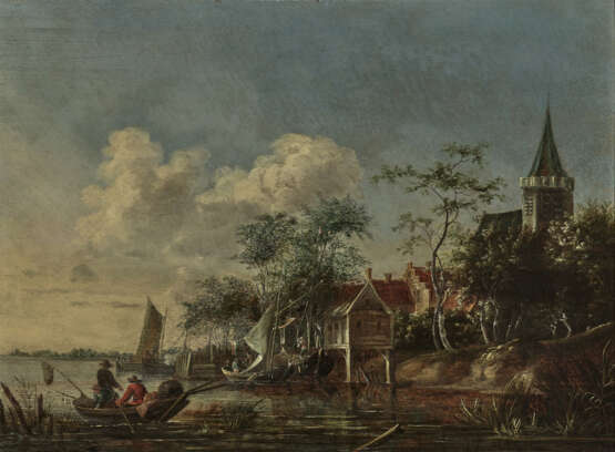 Cornelis Gerritsz. Decker, zugeschrieben , Niederländische Flusslandschaft - Foto 1