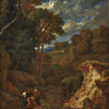 Gaspard Dughet, gen. Gaspard Poussin, zugeschrieben , Baumlandschaft mit antikisierender Figurenstaffage - Foto 1