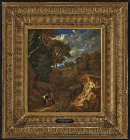 Gaspard Dughet, gen. Gaspard Poussin, zugeschrieben , Baumlandschaft mit antikisierender Figurenstaffage - фото 2