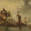 Nicolaas Martinus Wijdoogen, Holländische Kanallandschaft mit Booten - Auktionsarchiv