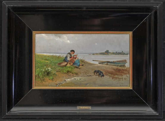 Karl Raupp, Bäuerin mit Kind am Ufer des Chiemsees - Foto 2