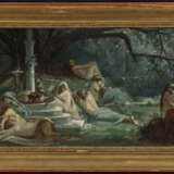 Unbekannt (Umkreis Kazimierz Alchimowicz, 1840 Dziembrów - 1916 Warschau?), 19. Jahrhundert , Schlafende Nymphen an einer Gedenksäule im Wald - photo 2