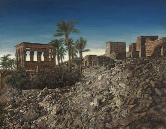 Wilhelm de Biasio, 19./20. Jahrhundert , Ägyptische Tempelruinen - photo 1