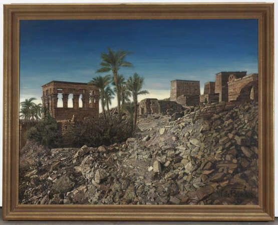 Wilhelm de Biasio, 19./20. Jahrhundert , Ägyptische Tempelruinen - photo 3