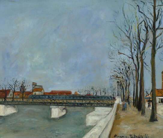 Maurice Utrillo, Le pont de la gare (Straße zum Bahnhof in Caen). 1898  - фото 1
