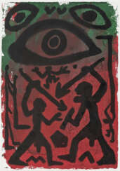A.R. Penck, Auge Gottes (Angriff und Abwehr) 