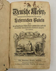 "DER DEUTSCHE AESOP", gebundene Ausgabe, Königsberg 1743