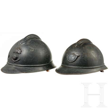 Zwei Stahlhelme M 15 (Adrian), Frankreich, 1. Weltkrieg - photo 1