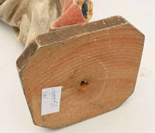 MADONNENFIGUR, beschnitztes und bemaltes Holz, Deutschland 20. Jahrhundert - Foto 5
