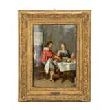 LAMEN, Christoph J. van der, ATTRIBUIERT / UMKREIS (C.v.d.L.: Antwerpen um 1606-um 1651), "Paar am Tisch", - Foto 1