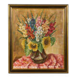 POHL, J. (Maler/in 20. Jahrhundert), "Gladiolen und Sonnenblumen in Vase", - фото 1