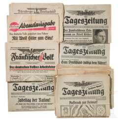 17 Ausgaben der Fränkischen Tageszeitung zwischen 1933 und 1938