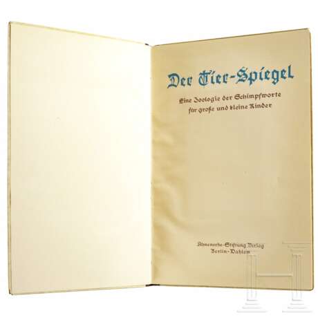 Edda Göring gewidmetes Buch "Der Tier-Spiegel", 1938, Weihnachtsgeschenk der Hermann Göring Meisterschule für Malerei - photo 3