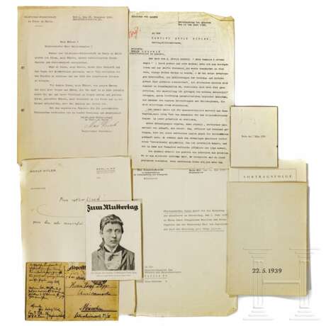 Zwei Briefe an Hitler und verschiedene Dokumente aus der Neuen Reichskanzlei, 1939 - 1942 - photo 1