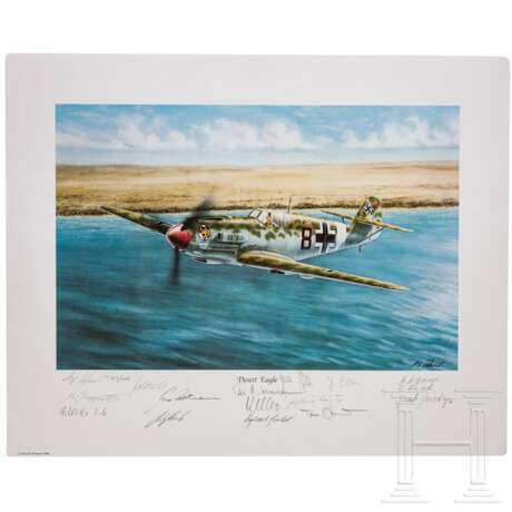 Farbdruck "Desert Eagle" von Jay Ashurst mit Originalsignaturen - Foto 1